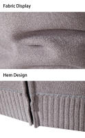 Chaqueta De Punto Para Hombre 2023 Cuello Erguido Gruesa Y Cálida Cardigan Suéter Casual Abierta Por Cremallera Manga Larga - details 16