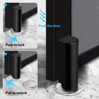 Parar De Puerta Magnético Stops Puerta Gris Blanco Negro Sin Uso De Uñas Base De Puerta Herramienta De Cierre De Puerta Cojín Bloqueador - details 4