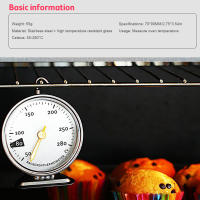 Termómetro De Horno De Acero Inoxidable Con Soporte Para Hornear BBQ Cocinar Medición De Temperatura De Alimentos Uso Doméstico Escala De 50-280 Celsius - details 4