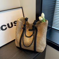 Bolso De Hombro Elegante Para Mujer En Paja Tejida Bolso De Playa De Verano Bolso De Compras Casual Con Manija Top Y Correa De Hombro Estilo Bohemio - details 13