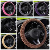 Cubierta De Volante De Coche Universal 37-39cm Invierno Suave Cálido Plush Decoración Interior Automóvil Accesorios - details 1