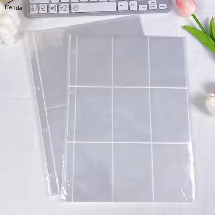 10Pcs Conjunto De Páginas Para Álbum De Fotos A4 Transparentes Protección Para Fotocartes Postales Y Cuadernos De 6x4 10x15 Con Anillo De 4 Agujeros - 1