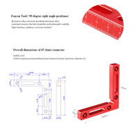 2pc Abrazadera De Ángulo Recto 90 Grados En Aluminio Con Escala Herramienta Para Muebles Y Carpintería Uso En Marco De Pintura Caja Cajón - details 2
