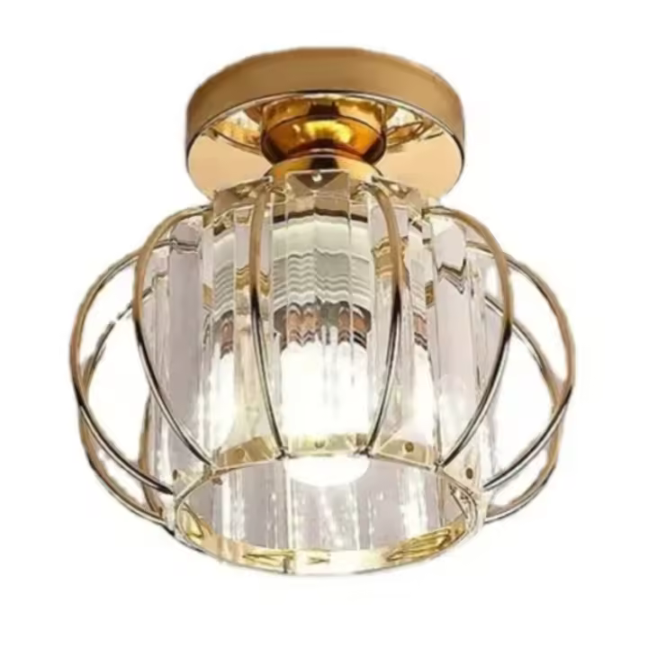 Luz De Techo Moderna Y Vintage En Oro Y Negro Con Vidrio Y Acero Luces De Lujo Para Decoración De Sala De Estar Cocina Fijador De Luz Decorativo - 1