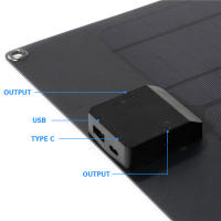 Cargador De Batería Portátil Solar 18V 50W Con USB Y Tipo C Doble Puerto Para Teléfono Soporte De Carga Rápida Panel Solar De Célula Monocrystalina Tamaño 47x28cm - details 9