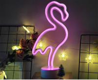 Luz De Noche LED Neón Para Habitación Bar Fiesta Decoración Artística Pared Iluminación Atmosfera USB/Batería Flamingo Cactus Unicornio - details 3