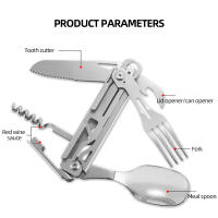 Herramienta De Sobrevivencia Al Aire Libre Multifuncional De Acero Inoxidable Con Cuchillo Tarjeta Y Maza Para Camping Portátil - details 1