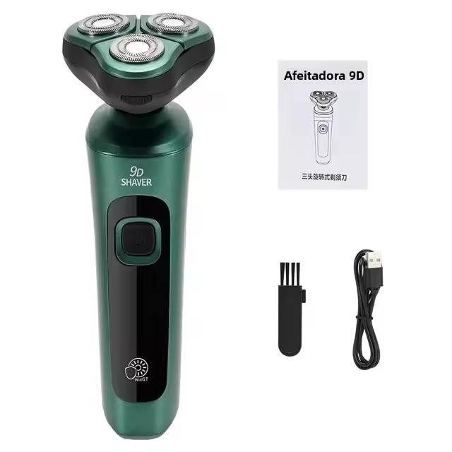 Afeitadora Eléctrica Inteligente Con Pantalla LCD Tríplice Cabeza Flotante Recargable Por USB Afeitadora De Barba Multi-función Para Rostro Cuerpo Y Bikini - 1