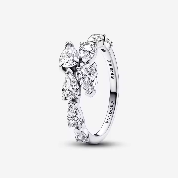Anillo Banda Brillante Superpuesta Pandora 193004C01 - 1