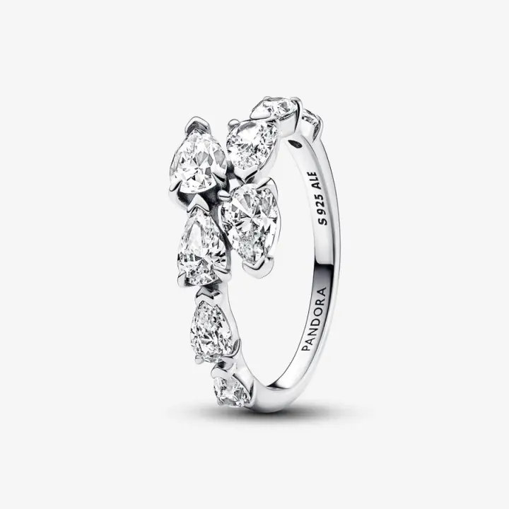 Anillo Banda Brillante Superpuesta Pandora 193004C01 - 1