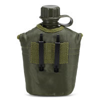 Botella De Agua Para Camping Y Senderismo 1L Con Tapa Resistente Al Impacto Y Desgaste Material De Aluminio Negro Marrón Y Rojo Para Supervivencia En Exteriores - details 8