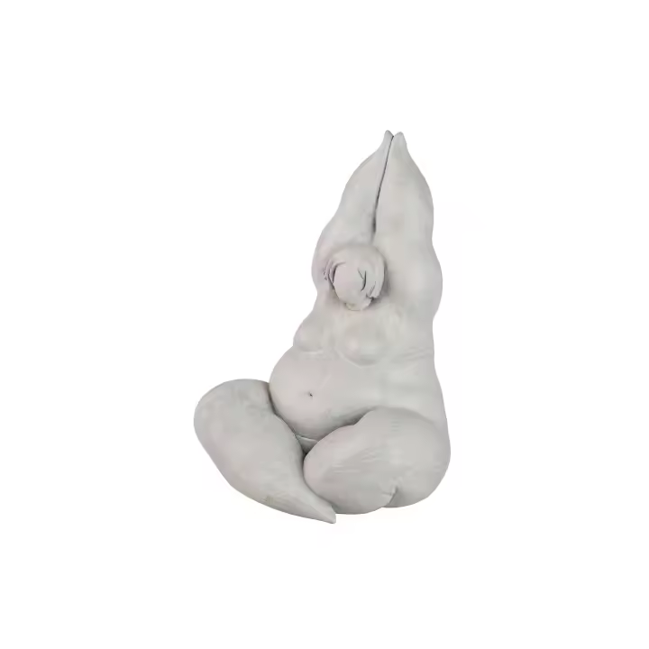 Figura Mujer Cemento Yoga 21x18x29 Cm - 1