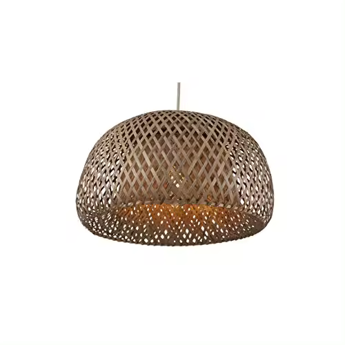 TECNOLUX EURO ARAÑA DE BAMBÚ ART WOVEN, PORTALÁMPARAS E27, 100 CM, ALTURA COLGANTE AJUSTABLE, ADECUADA PARA DECORACIÓN DEL HOGAR, RESTAURANTE Y BAR - 1