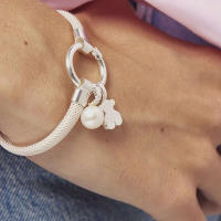 Pulsera Oso de Plata esterlina s925, pulsera Tejida en alambre de Maple de moda, pulsera de Plata para Mujeres europeas y americanas - details 8