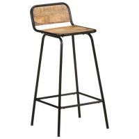 vidaXL Taburetes de cocina 2 unidades madera maciza de mango - details 7