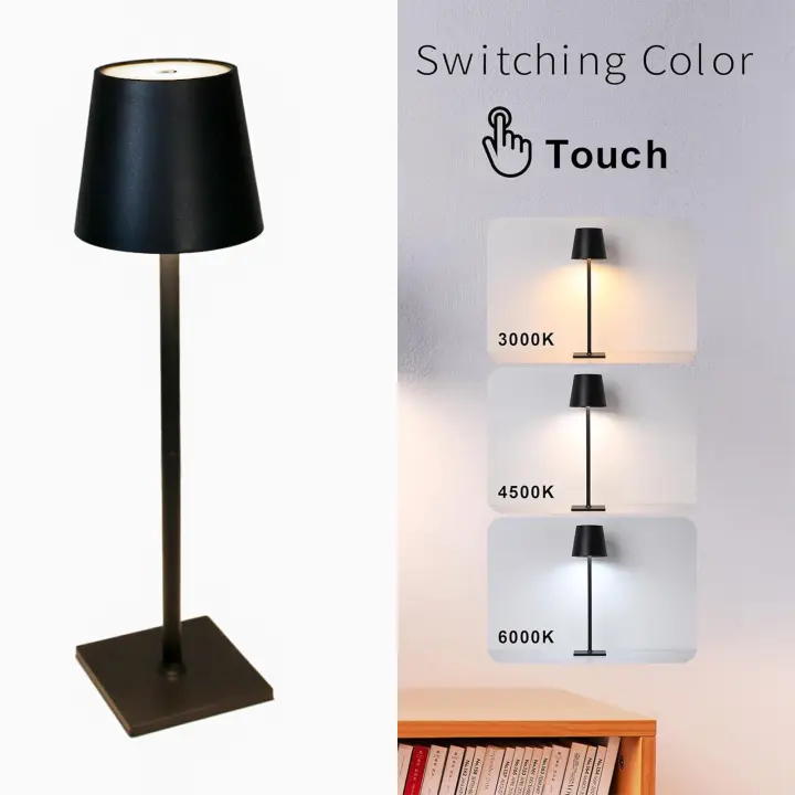 ALPINALUZ Lámpara de Mesa Portátil LED CCT IP44 "TEKA" 1,5W Táctil  Intensidad Regulable - 1