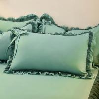 Funda De Almohada Estilo Princesa Coreana Con Volante Grande Para Niñas Decoración De Dormitorio En Algodón Suave 48x74cm - details 10