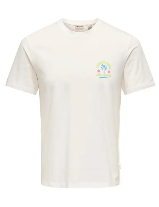 Camiseta Only & Sons MAGNUS SURF blanco para hombre - 1