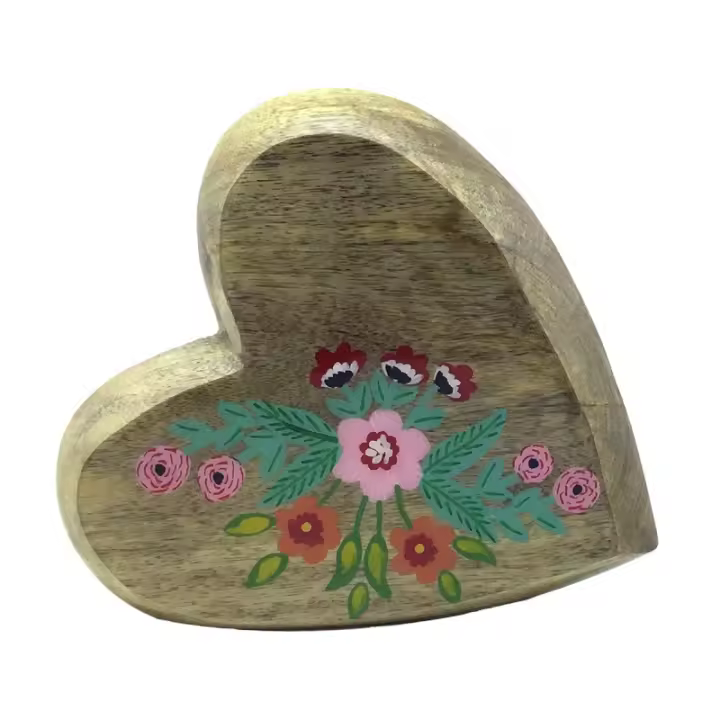 Signes Grimalt ORIGEN Home Decor Corazon De Madera Varios | Figura Marrón - 15x14x3cm 32698 - 1