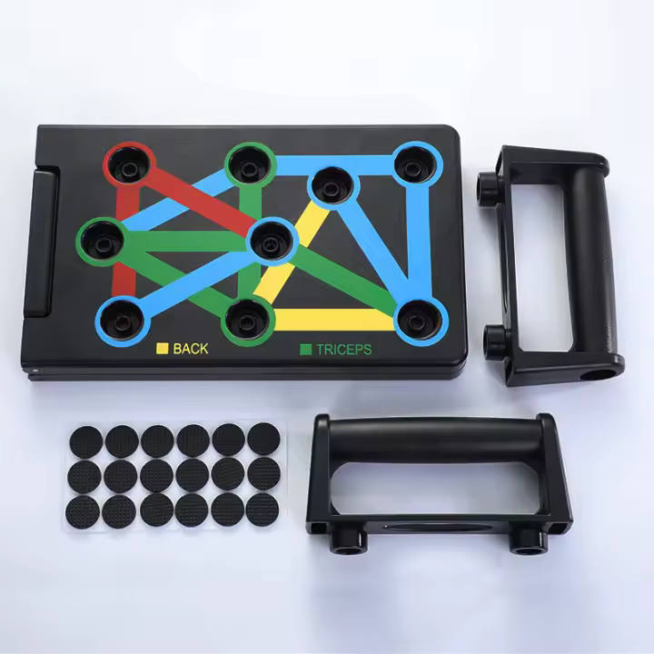 Set De Tablas De Arranque Push-up Multifuncional Plegable Para Entrenamiento De Pecho Abdomen Brazos/Spal Back Material ABS Negro - 1