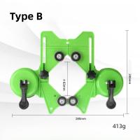 Allsome Localizador De Agujeros De Tijera De Vidrio 4-83mm Con Cabeza De Succión Y Guía De Perforación Para Mármol Y Diamante Ajustable Herramienta De Perforación Para El Hogar - details 3
