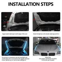1PCS Barra De Luz Decorativa LED Dinámica Para Capó De Coche Universal Guía Y Adorno Luz De Conducción Automática Barra De Luces Del Parachoques - details 5
