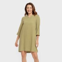 TRAMAS+ Vestido de Lino para Mujer Lisa, Tejido Fresco y Transpirable, Corte Suelto, Estilo Casual y Elegante - details 3