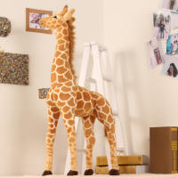 Gran Peluche De Giraffa Real Vida Juguete De Peluche De Animal Suave Para Decoración De Habitación Regalo De Cumpleaños Para Niños - details 8