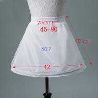 Falda Blanca Para Niñas Con Volante A-Line 3 Aros De Encaje Trimmado Ideal Para Vestidos De Novia Y Fiestas Talla Única Material Poliéster - details 12