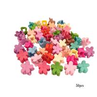 50 pinzas para el pelo con forma de Flor de 0,51 pulgadas, minipinzas de plástico para el pelo, horquillas - details 4