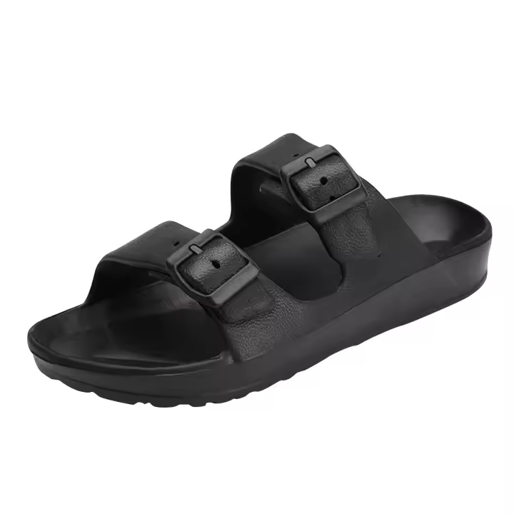 Zapatos De Mujer 2024 Tendencia Sandalias Piatti De Verano Moda Hogar Zapatos Para Baño Con Suela Gruesa Y Color Sólido - 1