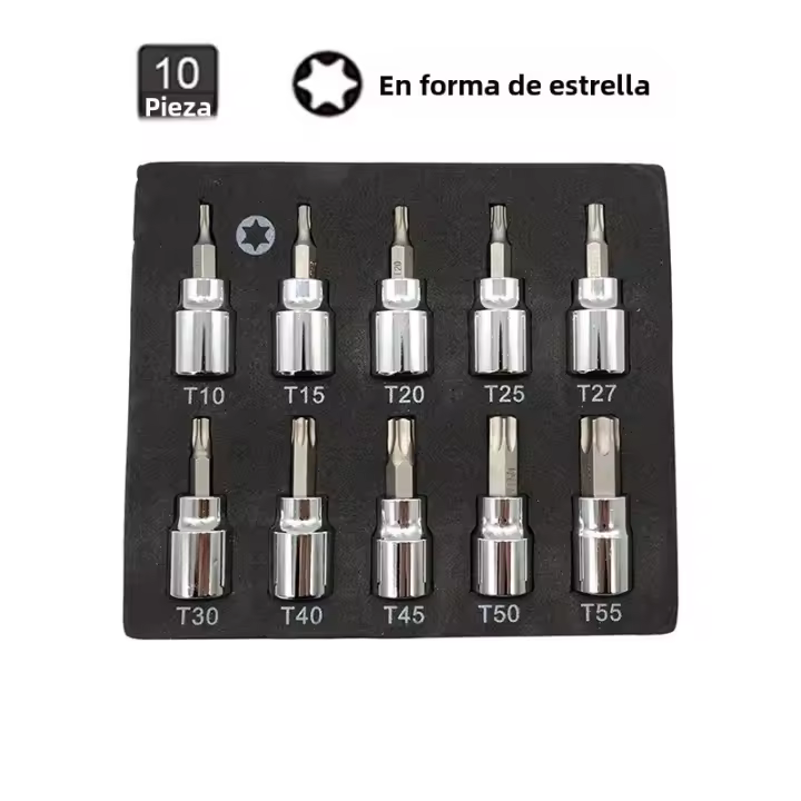Juego De Llaves Allen 3/8 Pulgada Hex Bit Socket Set Sturdy Profesional Herramientas De Perforación Métricas Duraderas Para Impacto - 1
