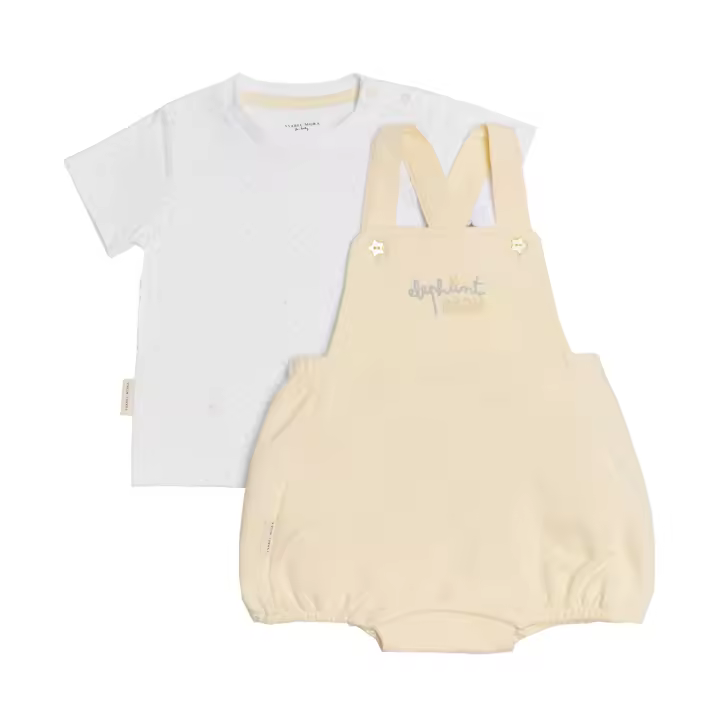 Ysabel Mora - Conjunto bebé peto y camiseta manga corta Elephant - 1