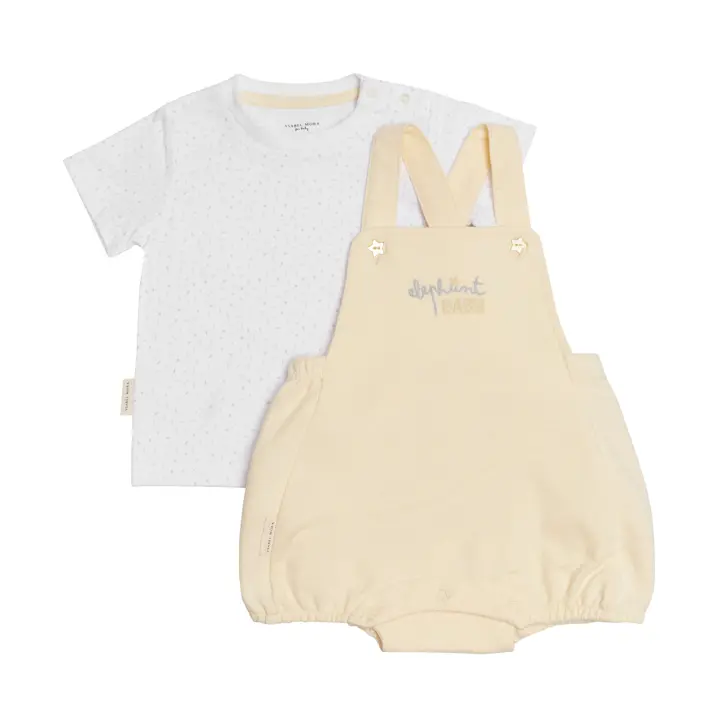 Ysabel Mora - Conjunto bebé peto y camiseta manga corta Elephant - 1