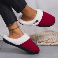 Zapatillas Casuales De Pelo Fluffy Para Mujer Invierno Plush Interior Zapatos De Mujer 2025 Plataforma Calientes Tallas Grandes Pareja Planas - details 36