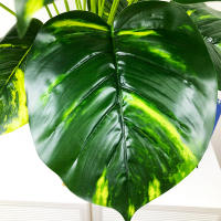 Planta Artificial De Monstera Grande 75cm Con 24 Hojas Falsas Plásticas Para Oficina Jardín Hojas Tropicales Verdes Para Decoración De Sala De Estar Y Fiesta Hawaiiana - details 8