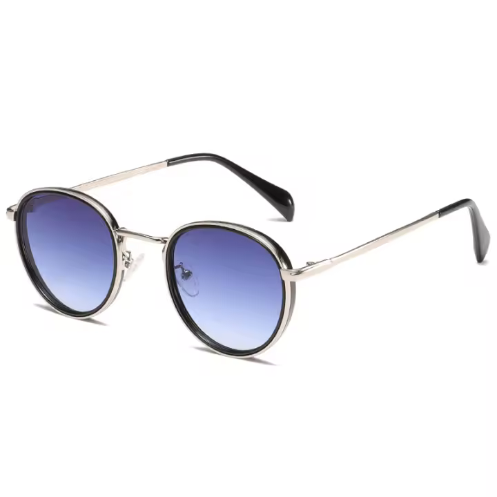 Gafas de Sol Retro with Montura metálica Redonda para Mujer, Gafas de Sol Clásicas A LA Moda with Protección Uv400 para Exterior, Gafas de Sol Clásicas lentes hombre Niña Vagos Venta al por mayor - 1