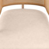 Conjunto de Mesa y Silla de Madera, Diseño único con sillas de Trinquete, Cojines envuelve en Cuero de PU, Muebles para el hogar elegantes y Sencillos - details 8