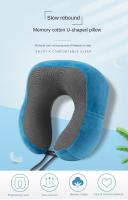Almohada De Viaje Suave En Forma De U De Memoria De Espuma Colchón De Cuello Para Salud Cuidado Del Cuello Y Del Cervical Para Avión - details 0