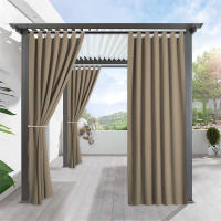 Cortina De Aislamiento Térmico Impermeable Al Aire Libre 1PC Para Patio Porche Pergola Cabana Decoración Tab Top Modern Style - details 6