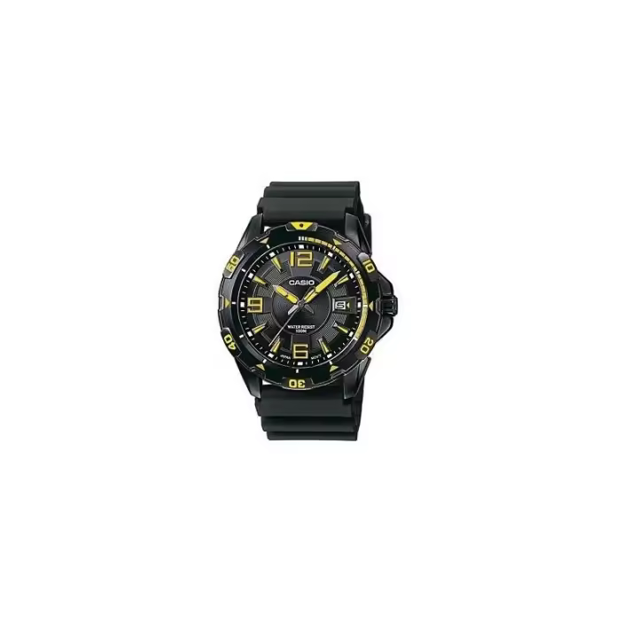 Reloj Casio analógico caballero MTD-1065B-1A con calendario correa caucho caja metálica MTD1065B1A - 1