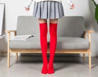 Medias Largas Hasta La Rodilla Para Mujer Estilo Japonés Y Coreano Colores Negro Y Blanco Medias Hasta El Brazo Talla Única - details 4