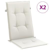 vidaXL Cojines silla respaldo alto 2 uds tela Color Antracita melange,  Gris claro melange,  Gris oscuro melange y mas Cojín Decorativo de Asiento Cojines de muebles de salon - details 6