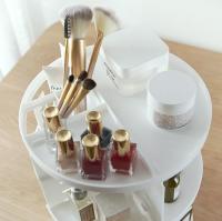 Organizador De Maquillaje Rotativo De 360 Grados Gran Capacidad Para Baño Almacenamiento De Cosméticos Y Perfume Con Portador De Cepillos Para Labial Y Cuidado De La Piel - details 4