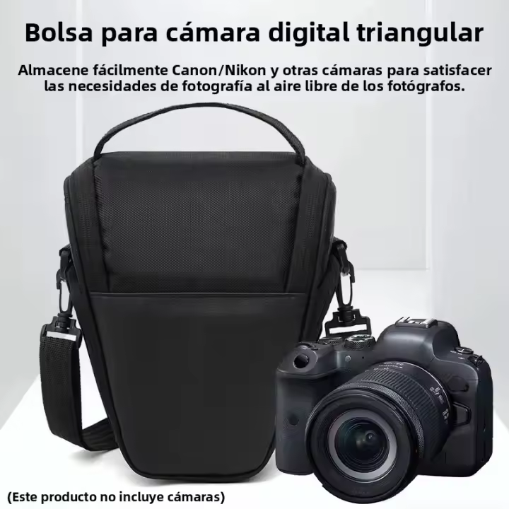 Bolsa De Hombro Para Cámara Digital Nylon Impermeable Para Equipamiento Fotográfico Compatible Con Nikon Canon Micro Single - 1
