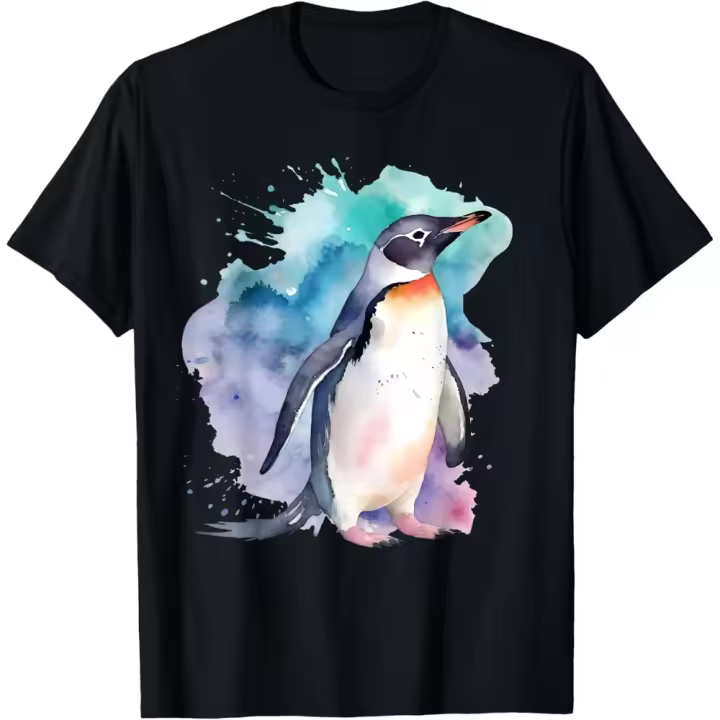Camiseta de Manga Corta, 100% Algodón, Ropa Unisex para Hombres y Mujeres en 5 Tallas, Camiseta Negra, Cuello redondo con estampado. - 1