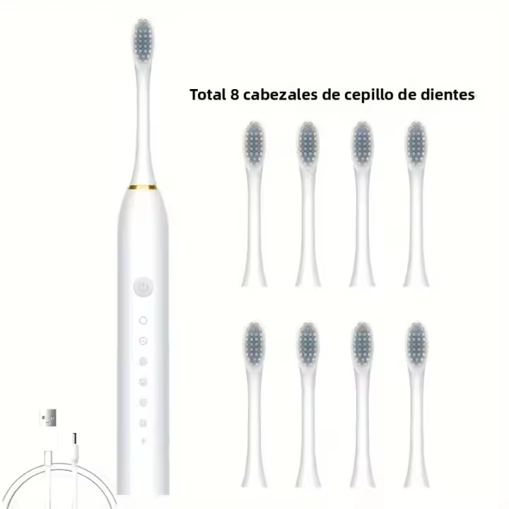 Cepillo De Dientes Eléctrico Sonic Para Adultos IPX7 Impermeable Recargable Por USB Limpieza De Alta Frecuencia 6 Modos De Limpieza - 1