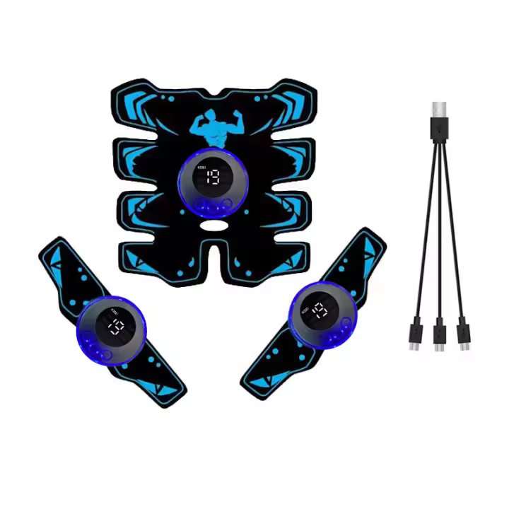 Estimulador Muscular EMS Recargable Por USB 3 En 1 Entrenador De Brazo ABS Y Abdominales Con Almohadillas Inteligentes Para Fitness Y Modelado Corporal - 1