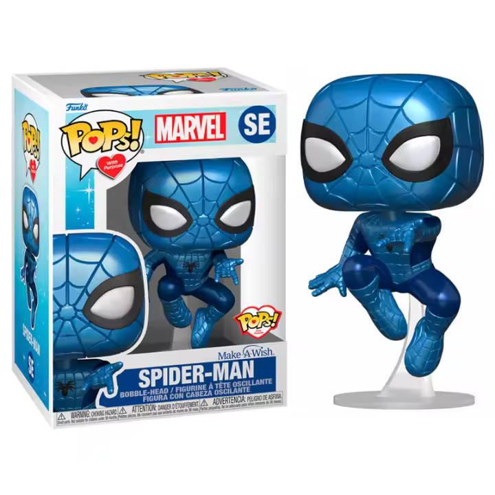 Figura Pop Marvel Make A Wish Spiderman Metallic-Figura de Vinilo Coleccionable - Idea de Regalo- Mercancia Oficial - Juguetes para Niños y Adultos - Movies Fans - Muñeco para Coleccionistas y Exposición - 1