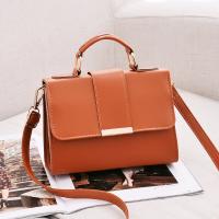 Women's Flap Shoulder Bag Solid Color Crossbody Bag Messenger Bag Women's Leather Handbag Pocket Casual Small Square Bag - details 5